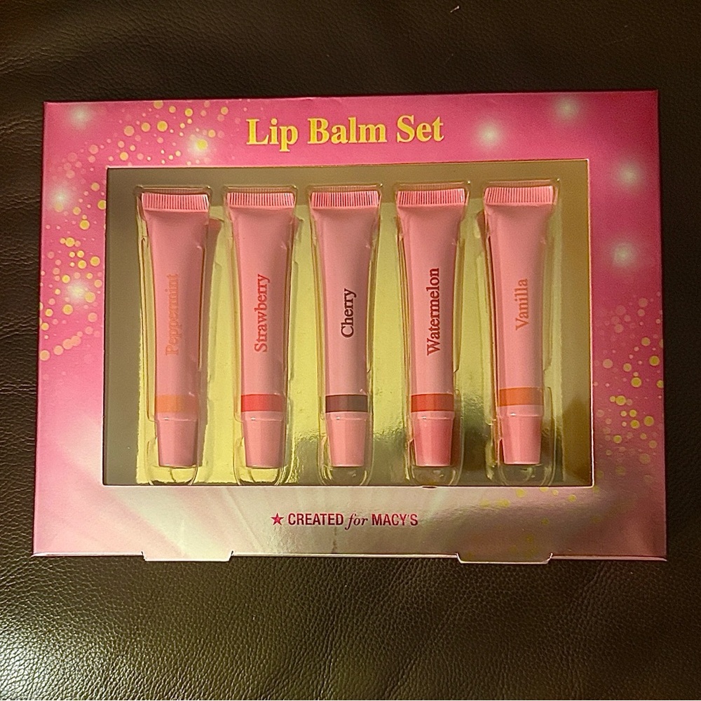 Macy's Lip Balm Set.